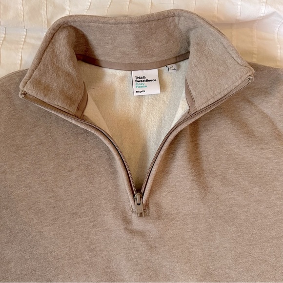 TNA (Aritzia) COZYAF BF 1/4 ZIP SWEATER - Picture 2 of 5